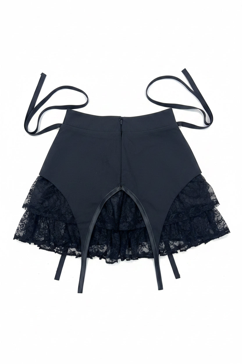Black lace skirt