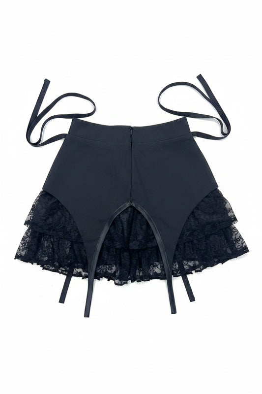 Black lace skirt